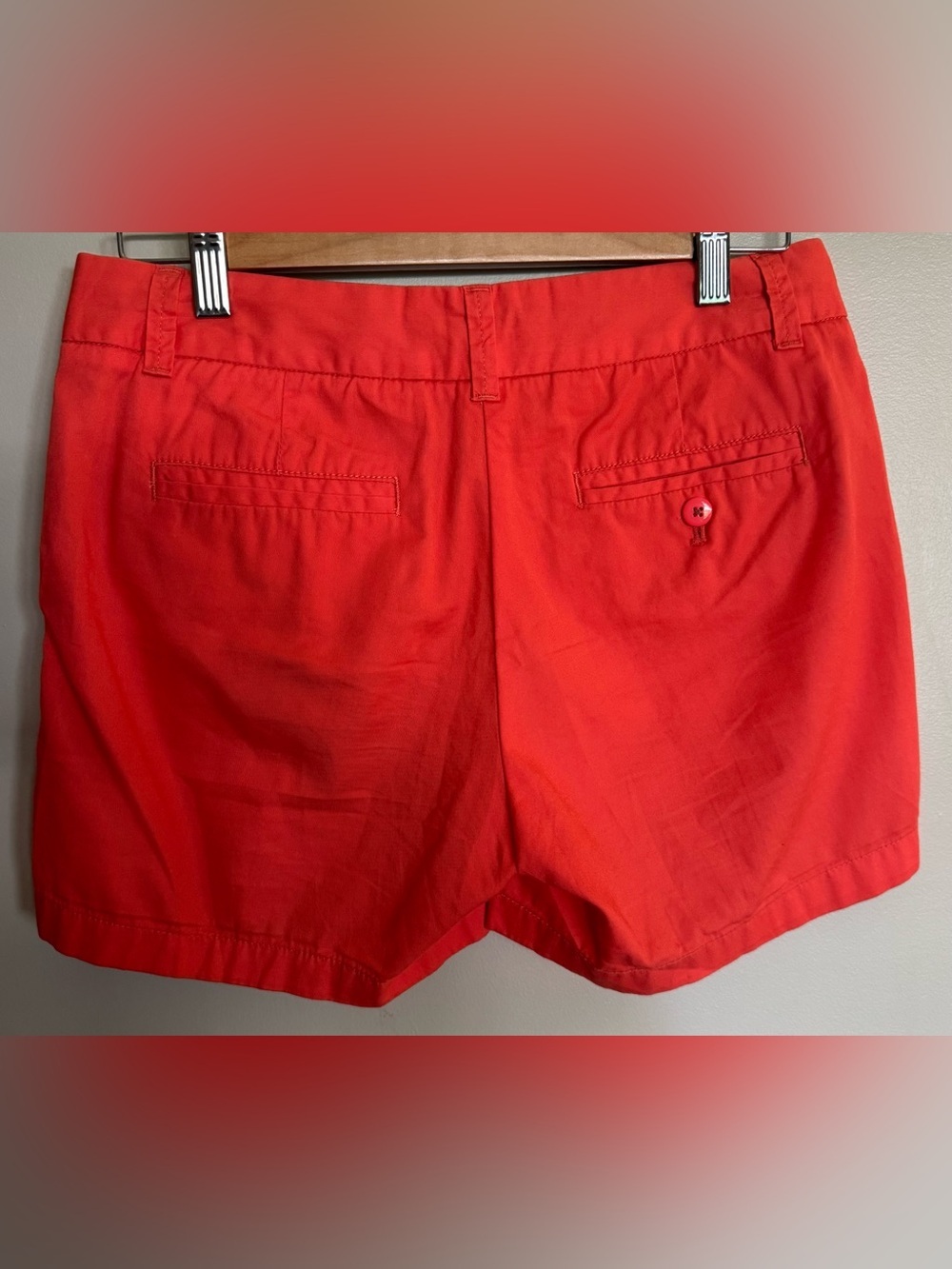 J.Crew Stretch Coral Pink Shorts Women Sz 0 Cotton Preppy - Picture 2 of 10